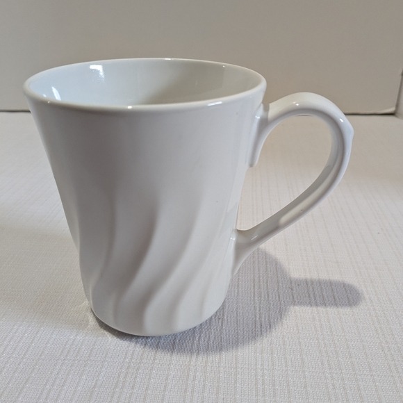 Corelle Coordinates White Swirl Mugs Set Of 4 Stoneware - Picture 2 of 8